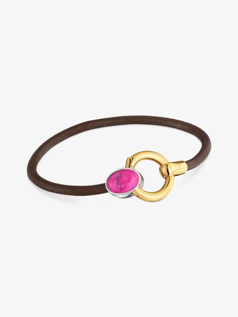 TOUS Two-tone Bracelet with aventurine and leather cord TOUS Gem Power