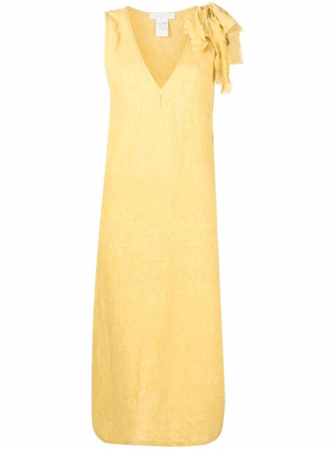 FABIANA FILIPPI longline V-neck linen top