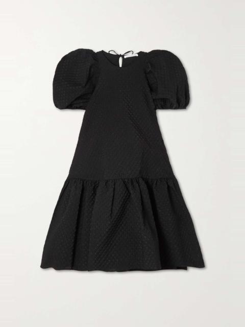 CECILIE BAHNSEN Edition Alexa tiered cotton-blend matelassé mini dress
