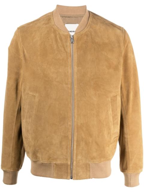 Sandro zip-up suede jacket