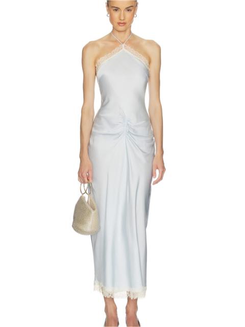 HELSA Viscose Satin Dress With Lace