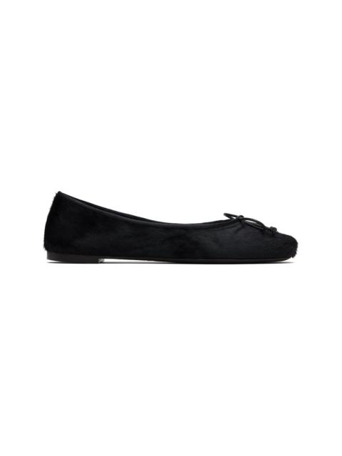 KHAITE Black Charlotte Ballerina Flats