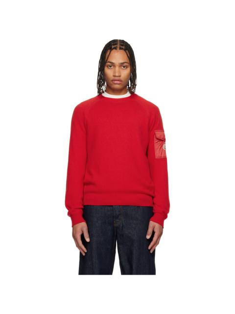Moncler Red Mouliné Wool & Cashmere Sweater