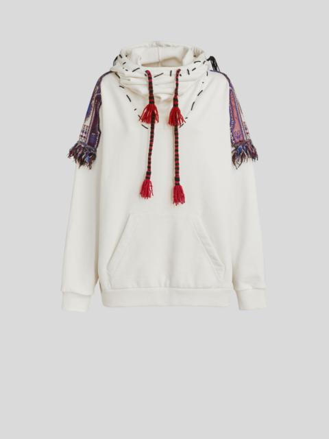 Etro SWEATSHIRT WITH PATCH AND TASSELS