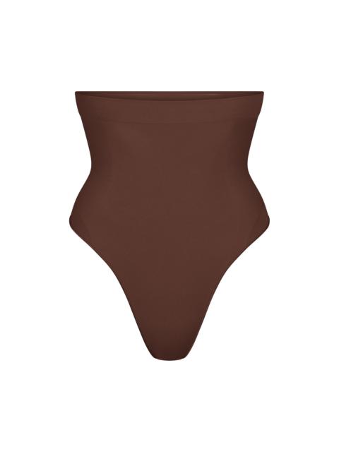 SKIMS Women's Seamless Sculpt High-Waisted Thong - Cocoa
