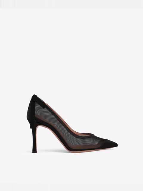 MALONE SOULIERS Liberty 90 Black Mesh Pumps