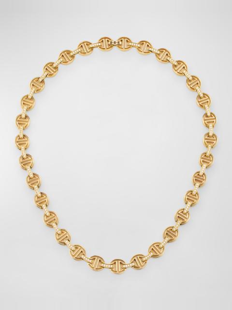 HOORSENBUHS® 18K Yellow Gold Small MMV Necklace with Diamonds
