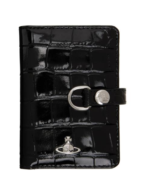Vivienne Westwood Black Vertical Flap Card Holder