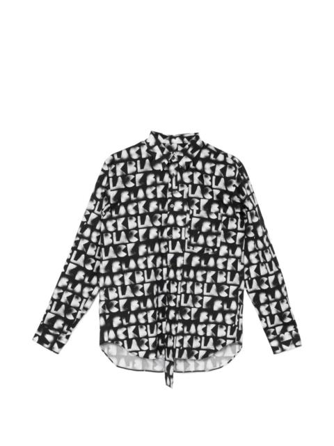 BLACK COMME des GARÇONS logo-print long-sleeve shirt