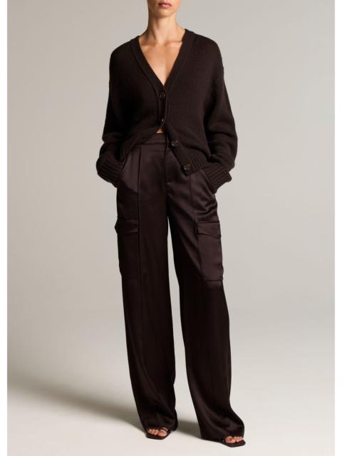 Vince Satin High-Waist Utility Trouser