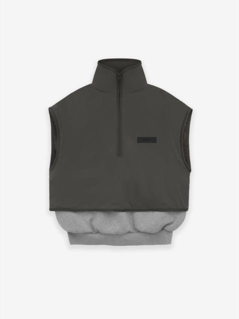 ESSENTIALS Nylon Fleece Mockneck Vest