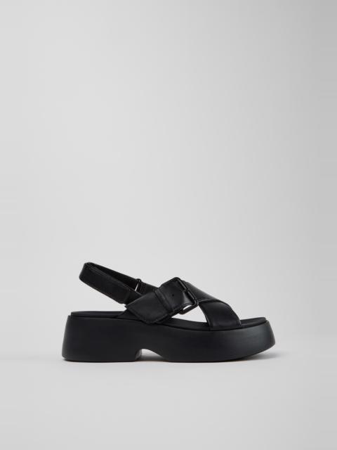 CAMPERLAB Black Leather Sandals for Women.
