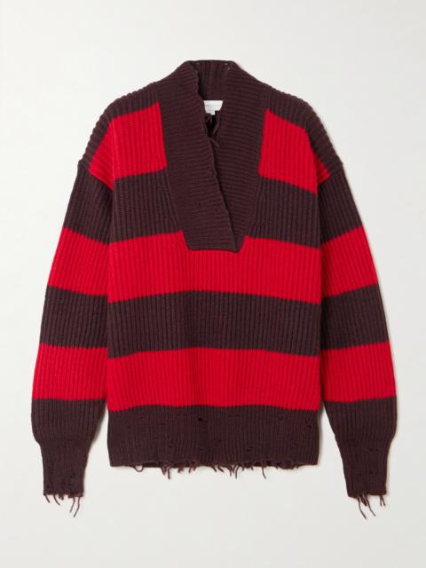 Stella McCartney Oversized Striped Wool-blend Sweater