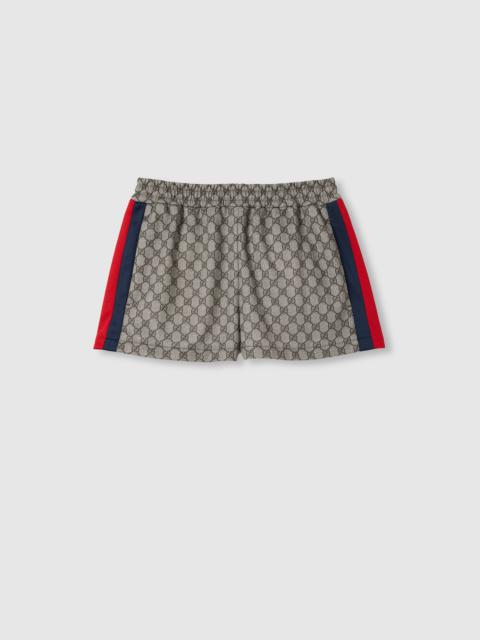 GUCCI GG technical jersey shorts with Web