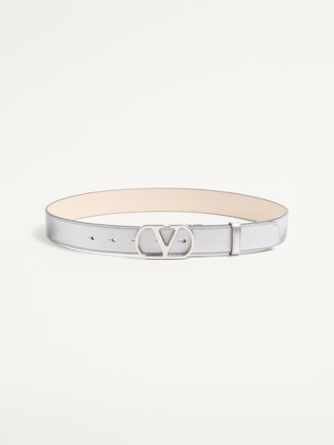Valentino VLOGO SIGNATURE BELT IN LAMINATED CALFSKIN 30 MM