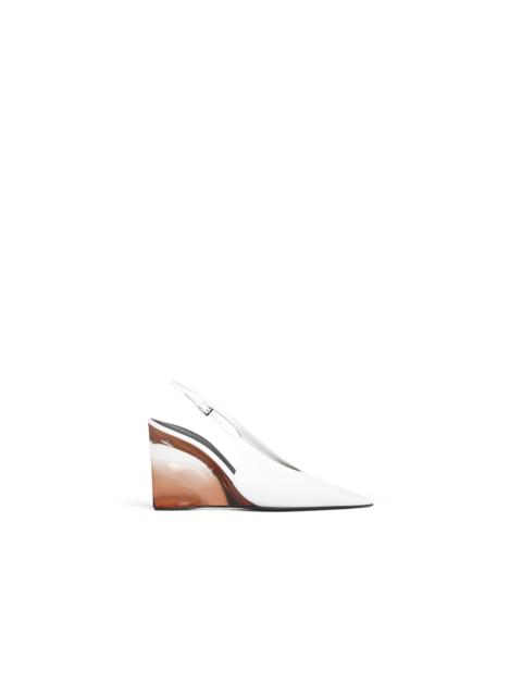 Alaïa INVISIBLE WEDGE SLINGBACKS IN PATENT CALFSKIN