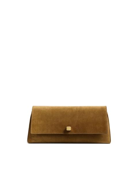 KHAITE flap leather clutch bag