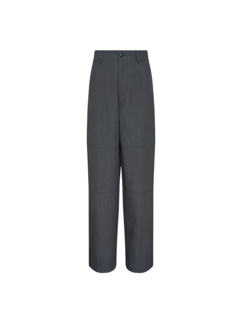 Dries Van Noten Loose Fit Wide Leg Knee Patch Pants