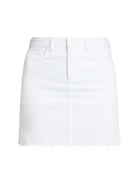 L'AGENCE Women's Jolene Denim Miniskirt - Blanc