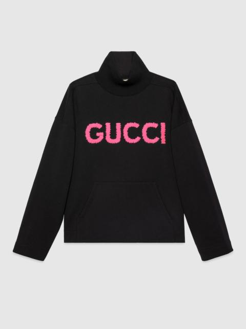 GUCCI Cotton jersey turtleneck sweatshirt