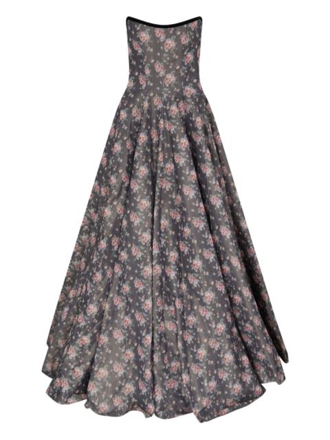 markarian Laila taffeta floral gown