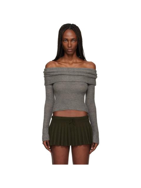 GUIZIO Gray Marlowe Top