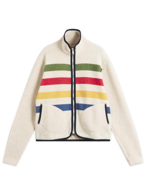 Drake's Drake's Striped Boucle Wool Fleece Jacket