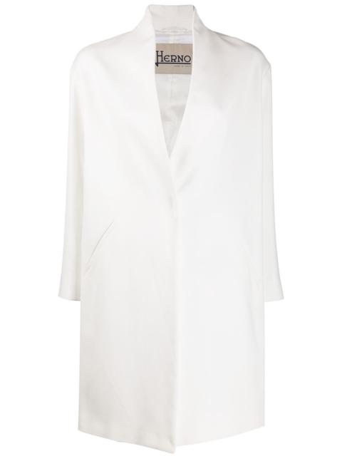 Herno inverted-lapel single breasted coat