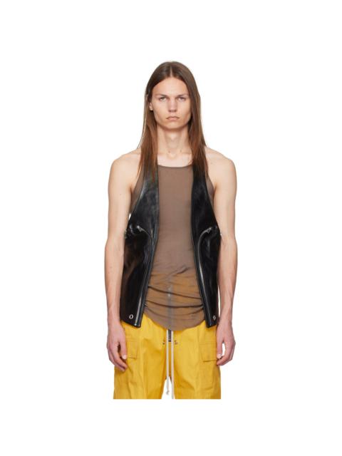 Rick Owens Black Bauhaus Leather Vest