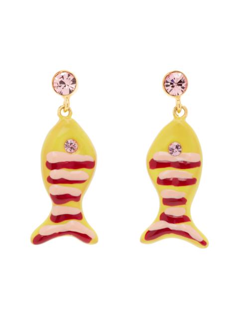 Marni Fish & Rhinestone Earrings