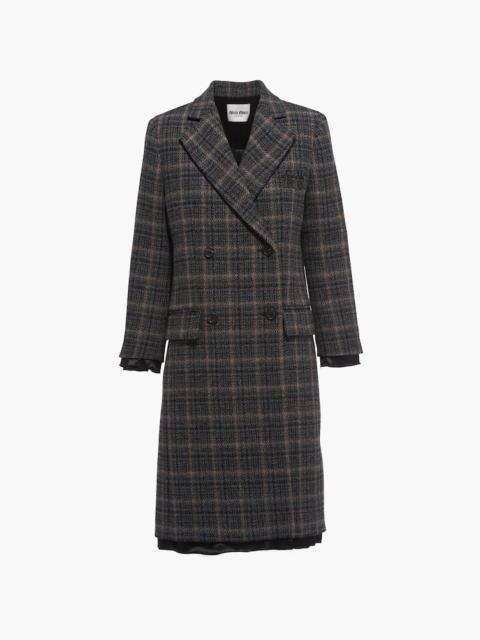 Miu Miu Double-breasted plaid coat