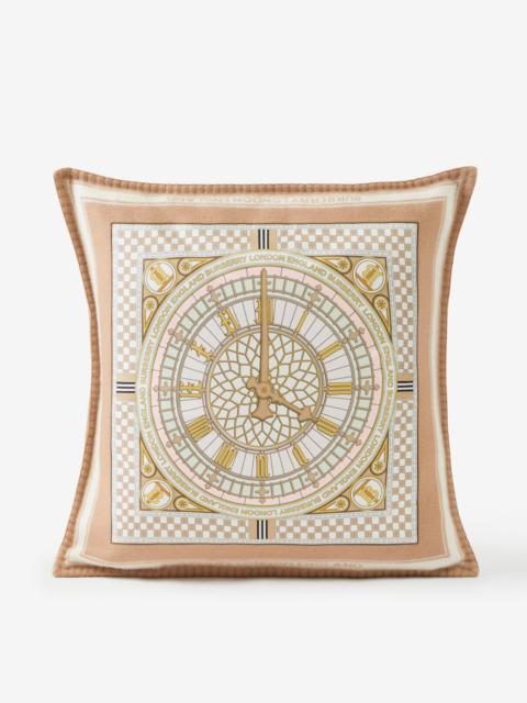 Burberry Clock Print Cashmere Wool Cushion Cover