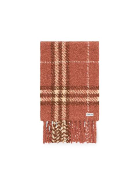 Burberry plaid wool tweed scarf