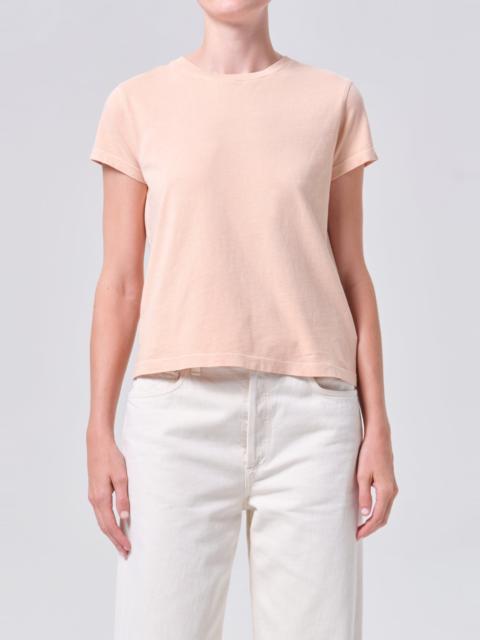 AGOLDE LONG LINE ADINE TEE IN SUN FILTER