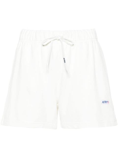 AUTRY logo-patch jersey shorts
