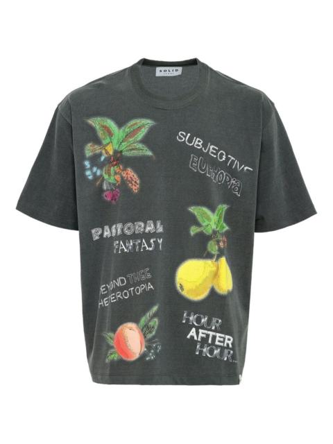 SOLID HOMME fruit-print T-shirt
