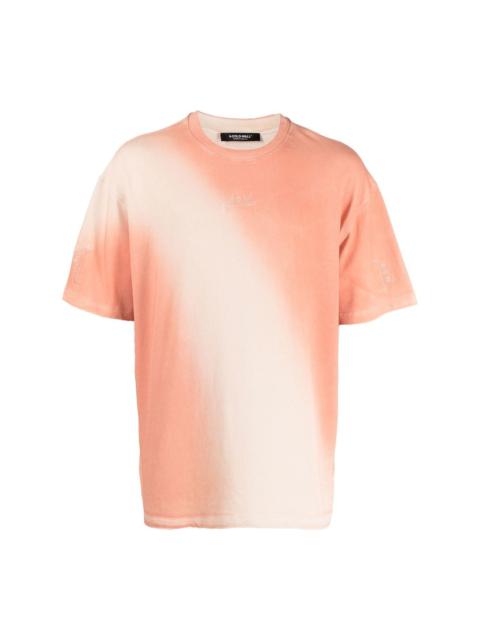 embroidered-logo gradient T-shirt