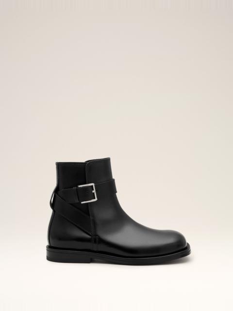 AMI Paris BLACK BUCKLE COW LEATHER BOOTS
