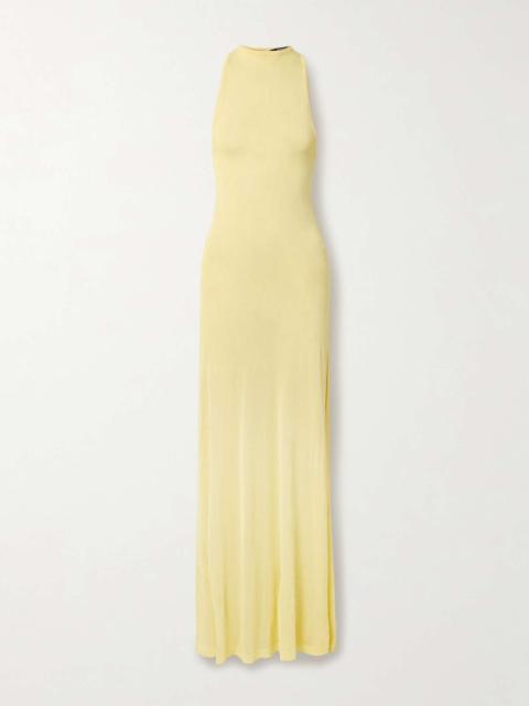 JACQUEMUS Maille knitted halterneck gown