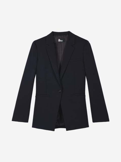 The Kooples NAVY WOOL BLEND SUIT JACKET
