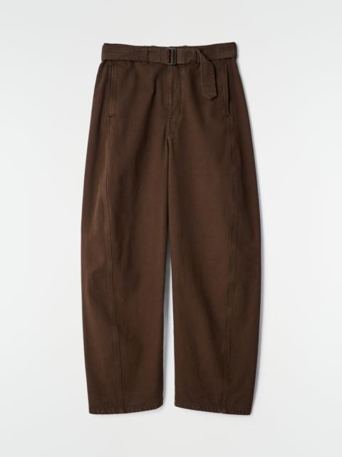 Lemaire TWISTED BELTED PANTS IN DYED HEAVY BROKEN TWILL
