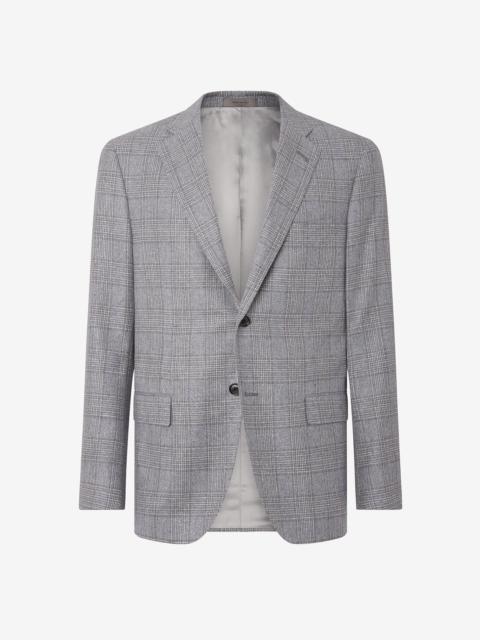 CORNELIANI Sugar paper blue silk and wool jacket
