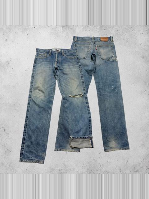 Other brands Vintage - Justin 2000s Selvedge Slim Fit Distressed Jeans