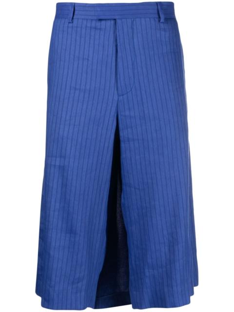 Moschino stripe-pattern knee-length shorts