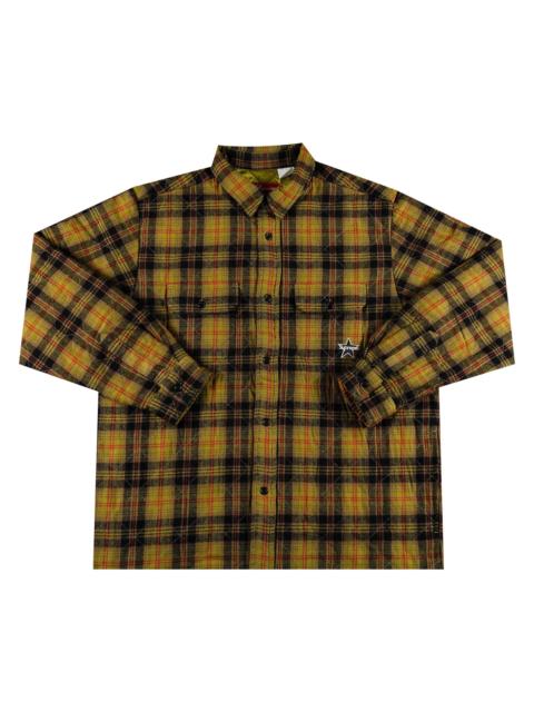 Supreme 대 퀼트 Plaid Flannel 셔츠 'Olive 이름 *