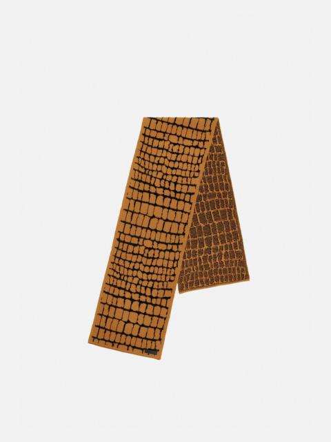 VERSACE Croc-Effect Chenille Jacquard Scarf