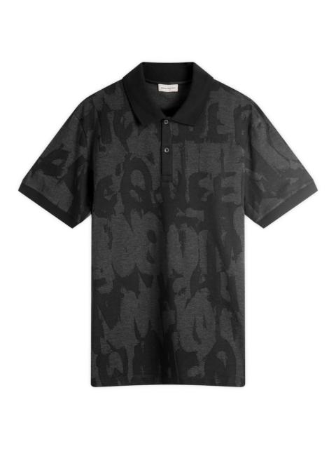 Alexander McQueen Alexander McQueen Jacquard Graffiti Logo Polo