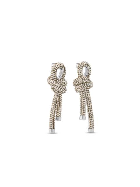 Rope crystal-embellished earrings