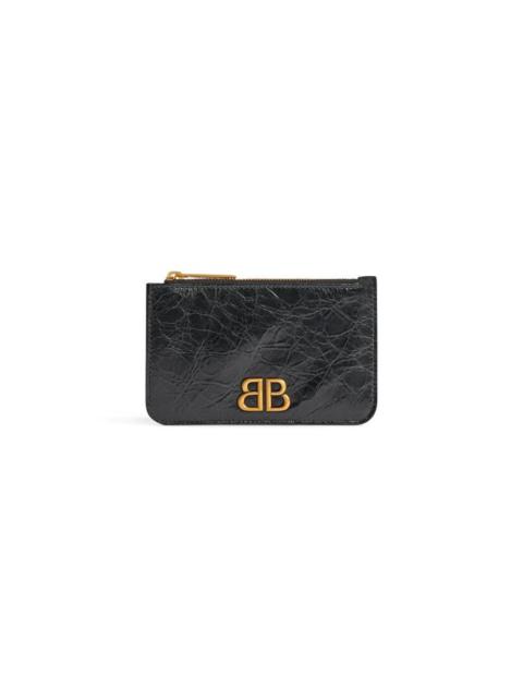 Women's Monaco Long Coin And Card Holder  in Black