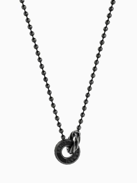 EMPORIO ARMANI Stainless Steel in Blacken Finishing Pendant Necklace